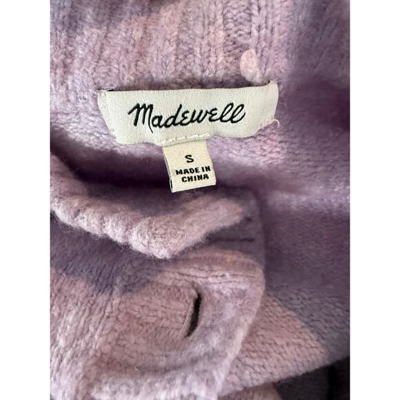 Madewell Colburne Cropped Cardigan Sweater Heather Orchid S - Picture 6 of 8